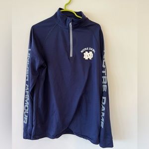 Under Armour Notre Dame Quarter Zip - Youth Medium